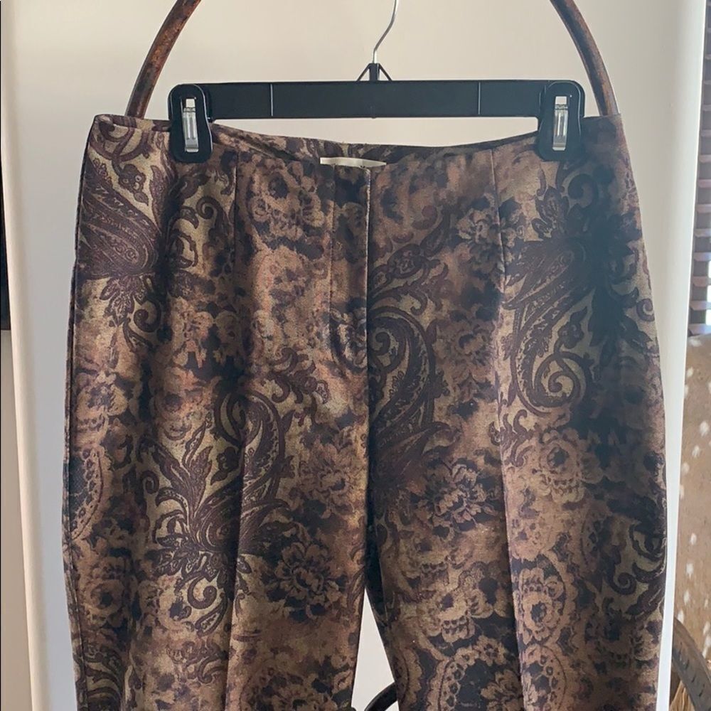 Beautiful Brown Floral Slacks - Picture 5 of 10